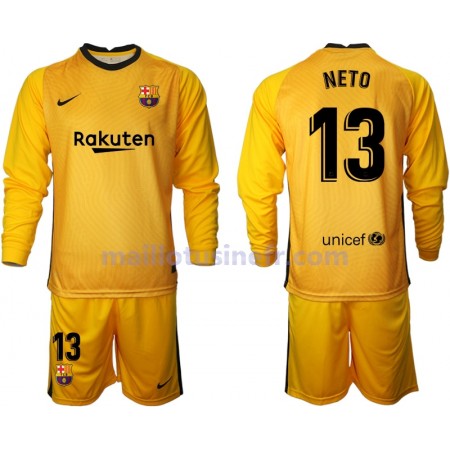 Maillot de Foot FC Barcelone Norberto Neto 13 Gardien 2020-21 Manches Longues V002 - Enfant